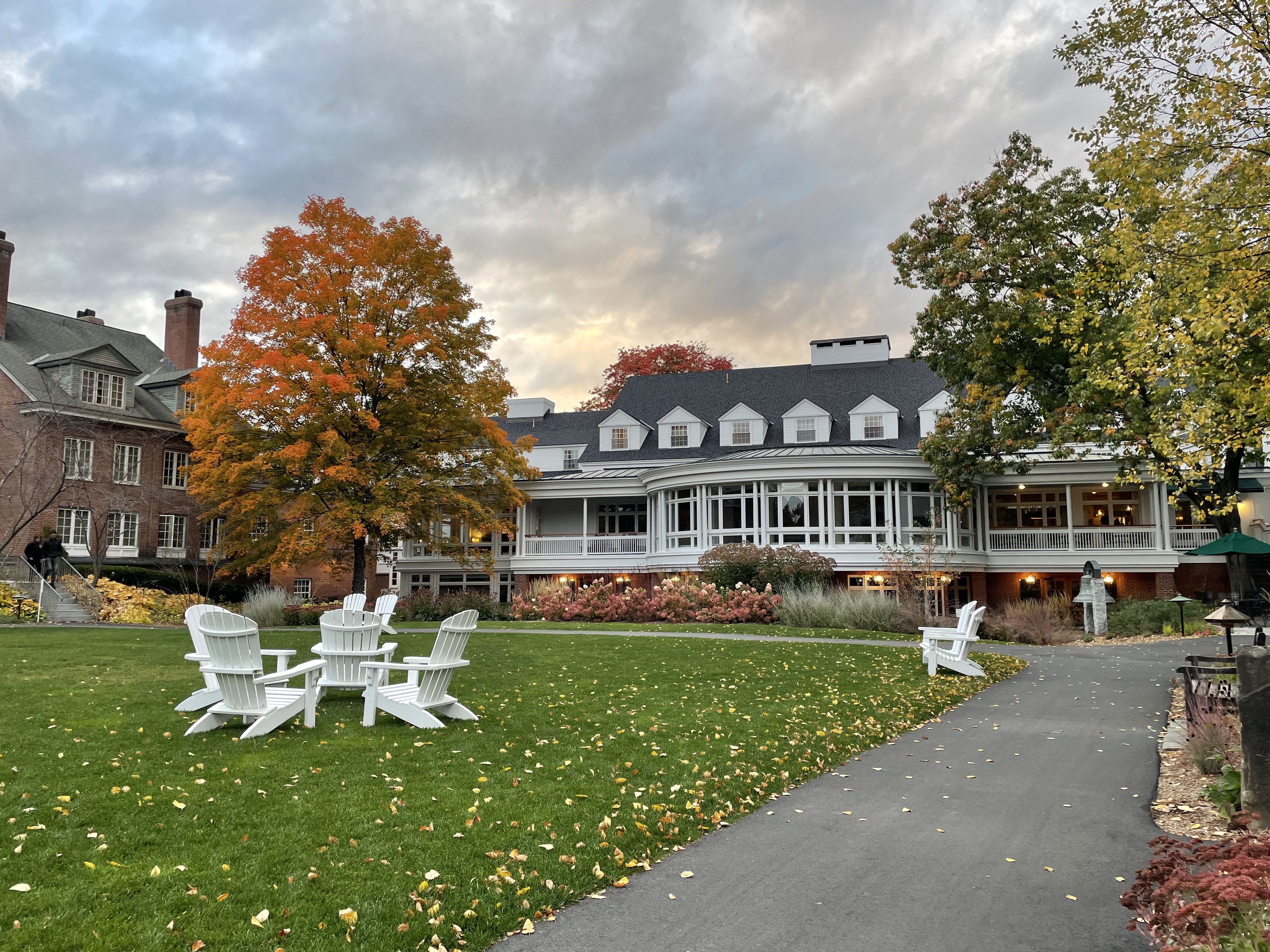 The grounds of the Woodstock Inn & Resort in Woodstock Vermont