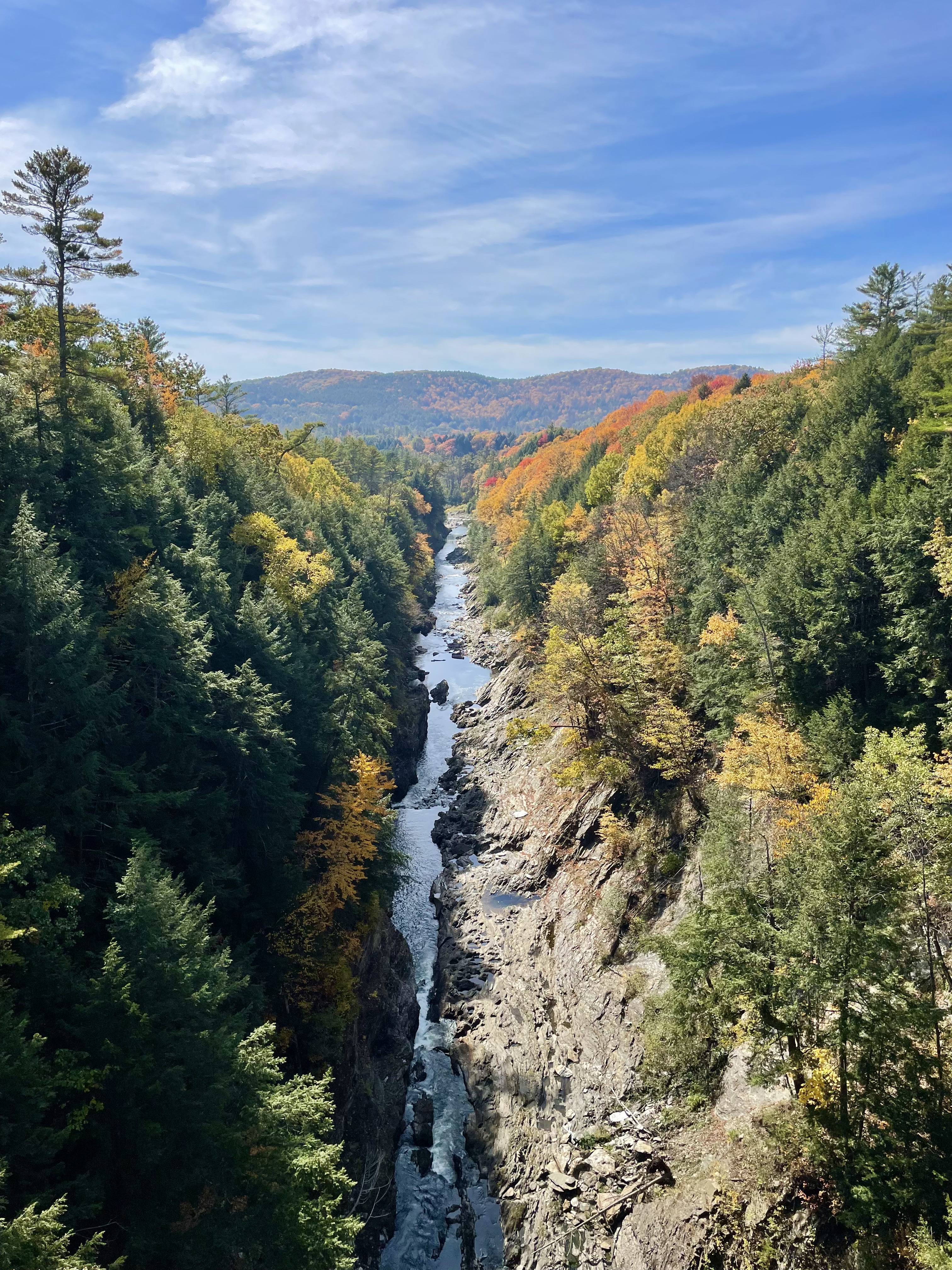 The Quechee Gorge near Woodstock, Vermont