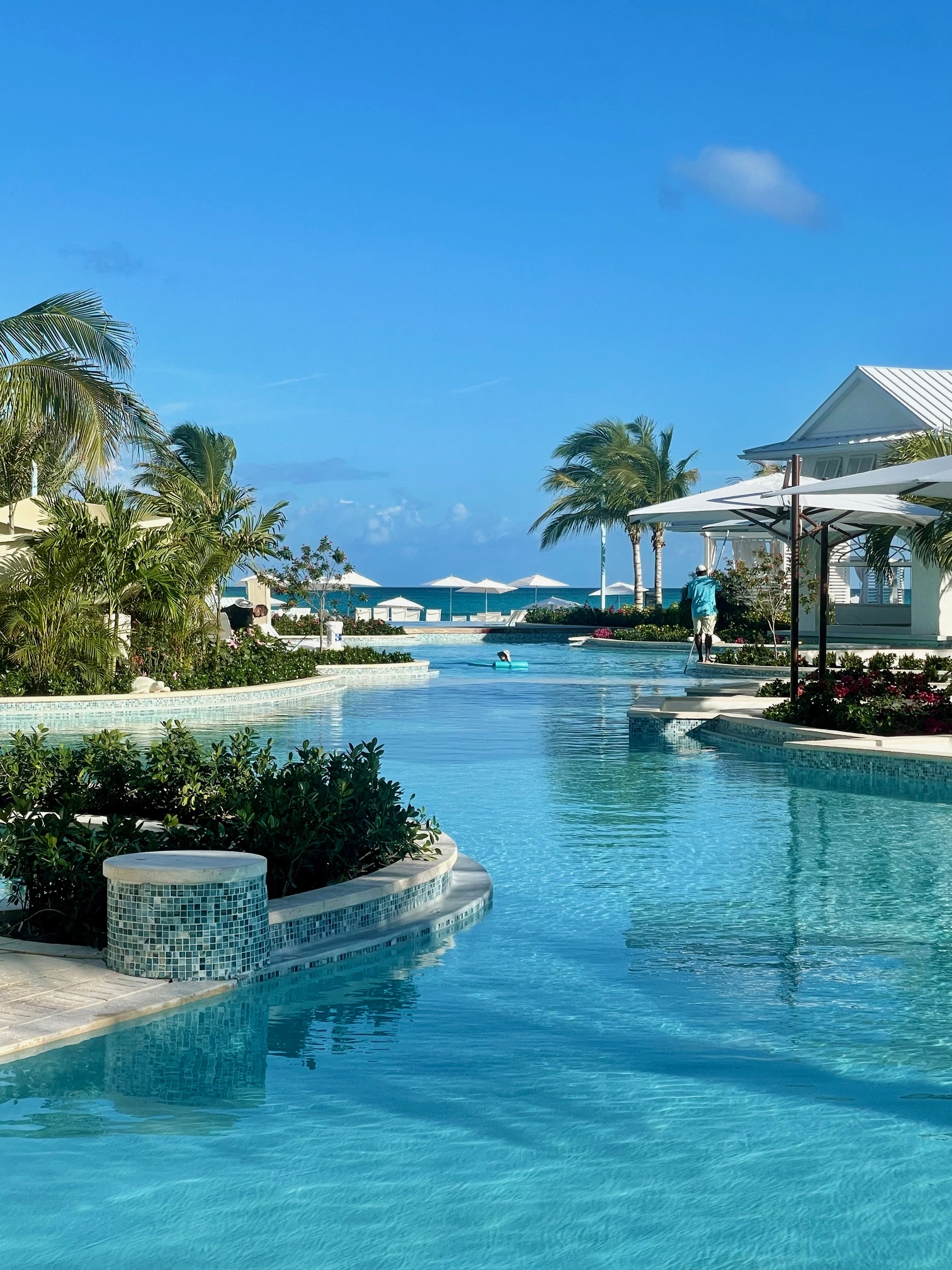 The pool at the brand new Treasure Beach village at Beaches Turks and Caicos is beautiful
