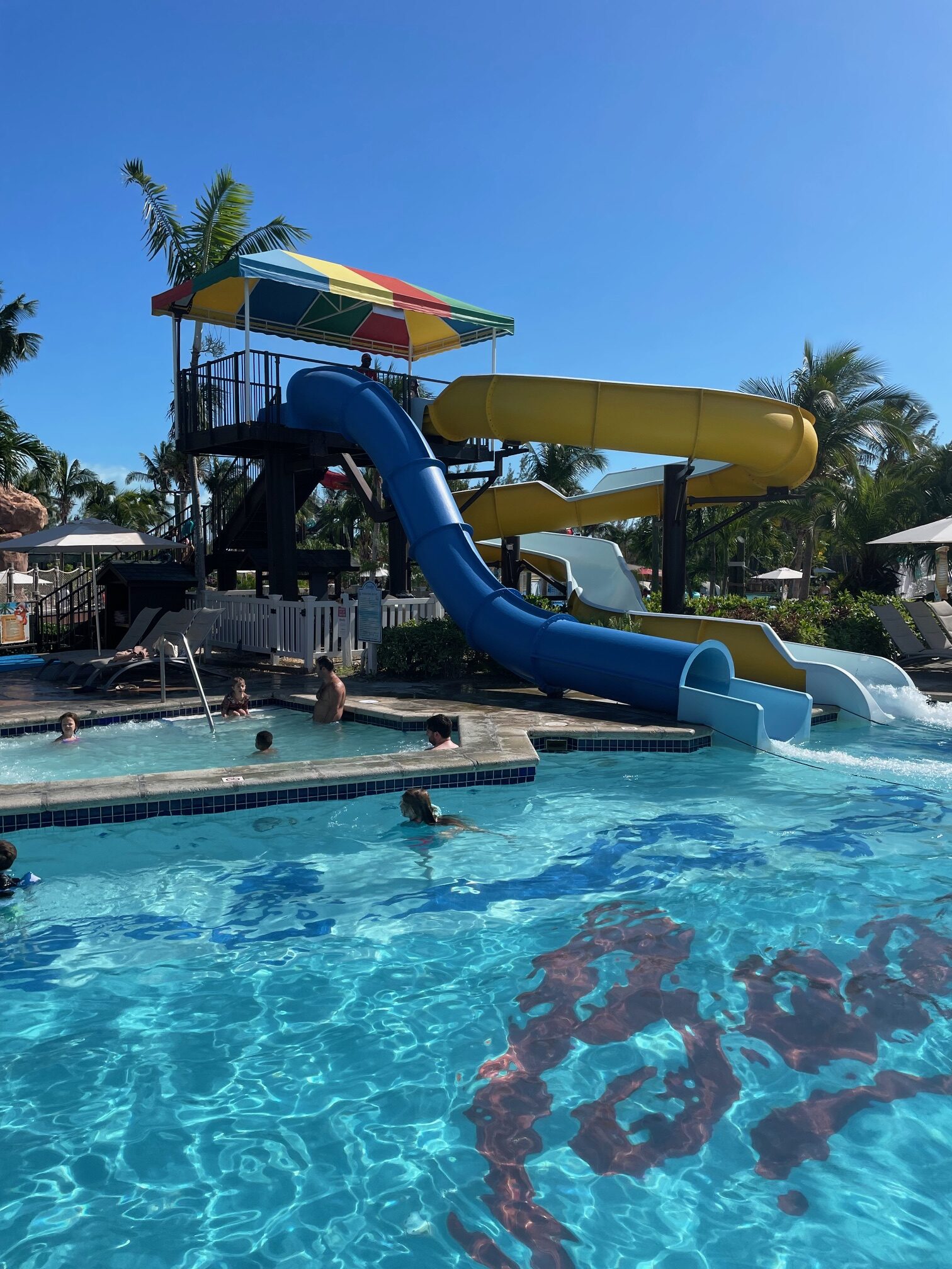 Slides in the water park at Beaches Turks and Caicos