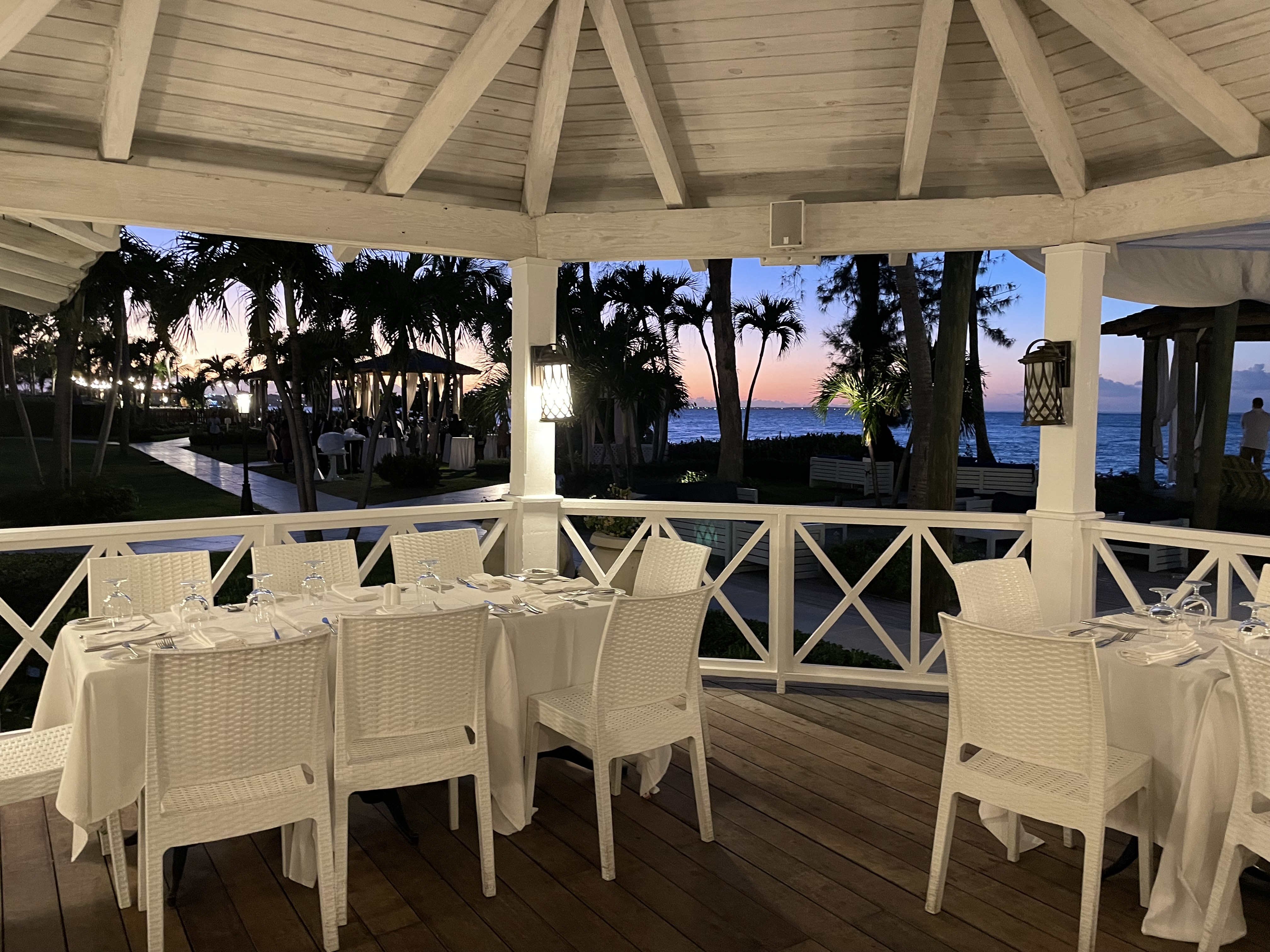 The view from dinner at Schooner's restaurant, Beaches Turks and Caicos