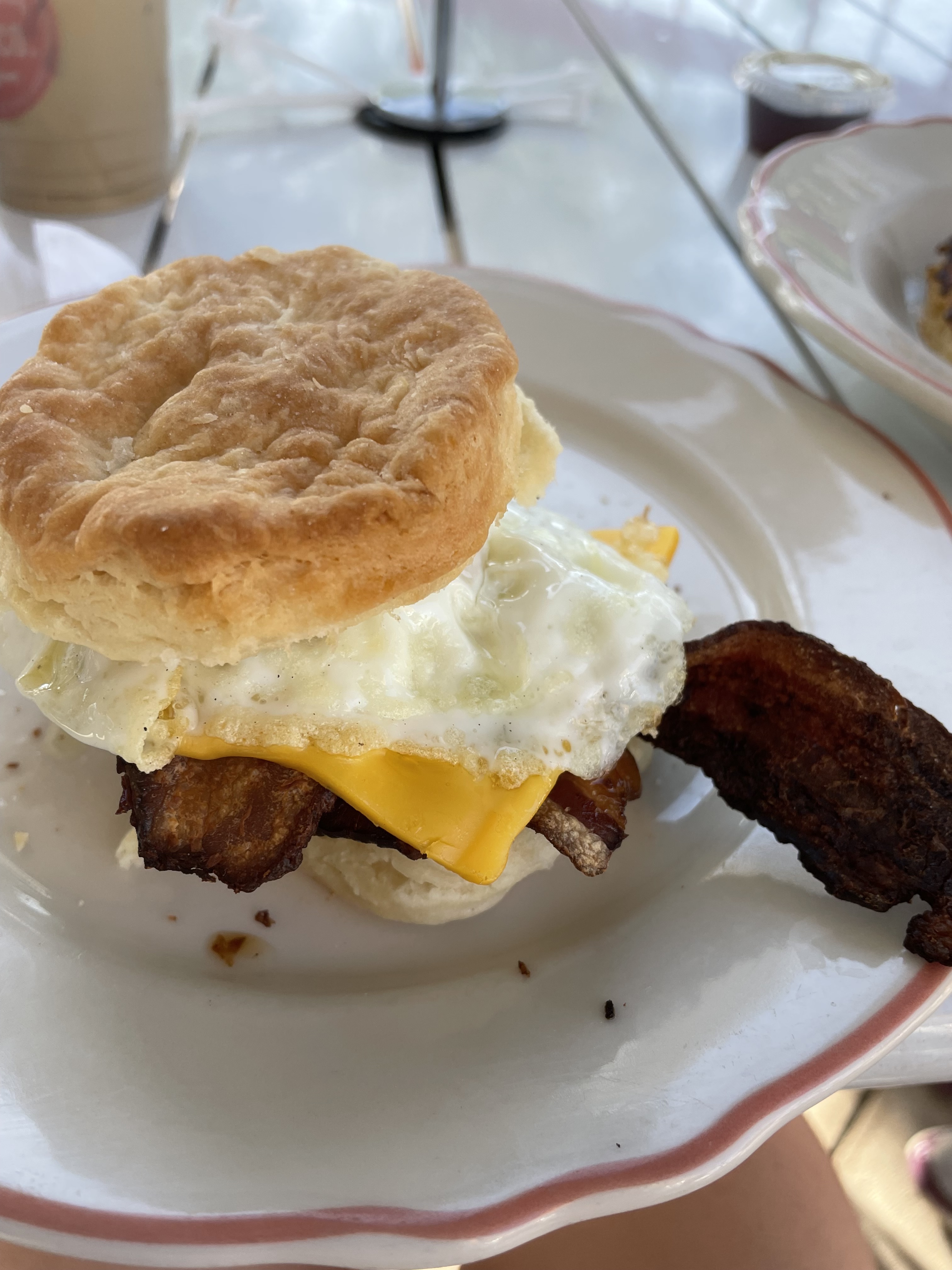 Biscuit breakfast sandwich at HoneyBunny Biscuit Co. in Oklahoma City