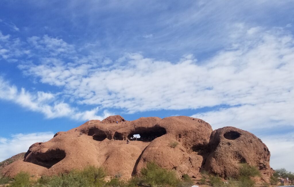 Hole in the Rock formation in Papago Park in Phoenix