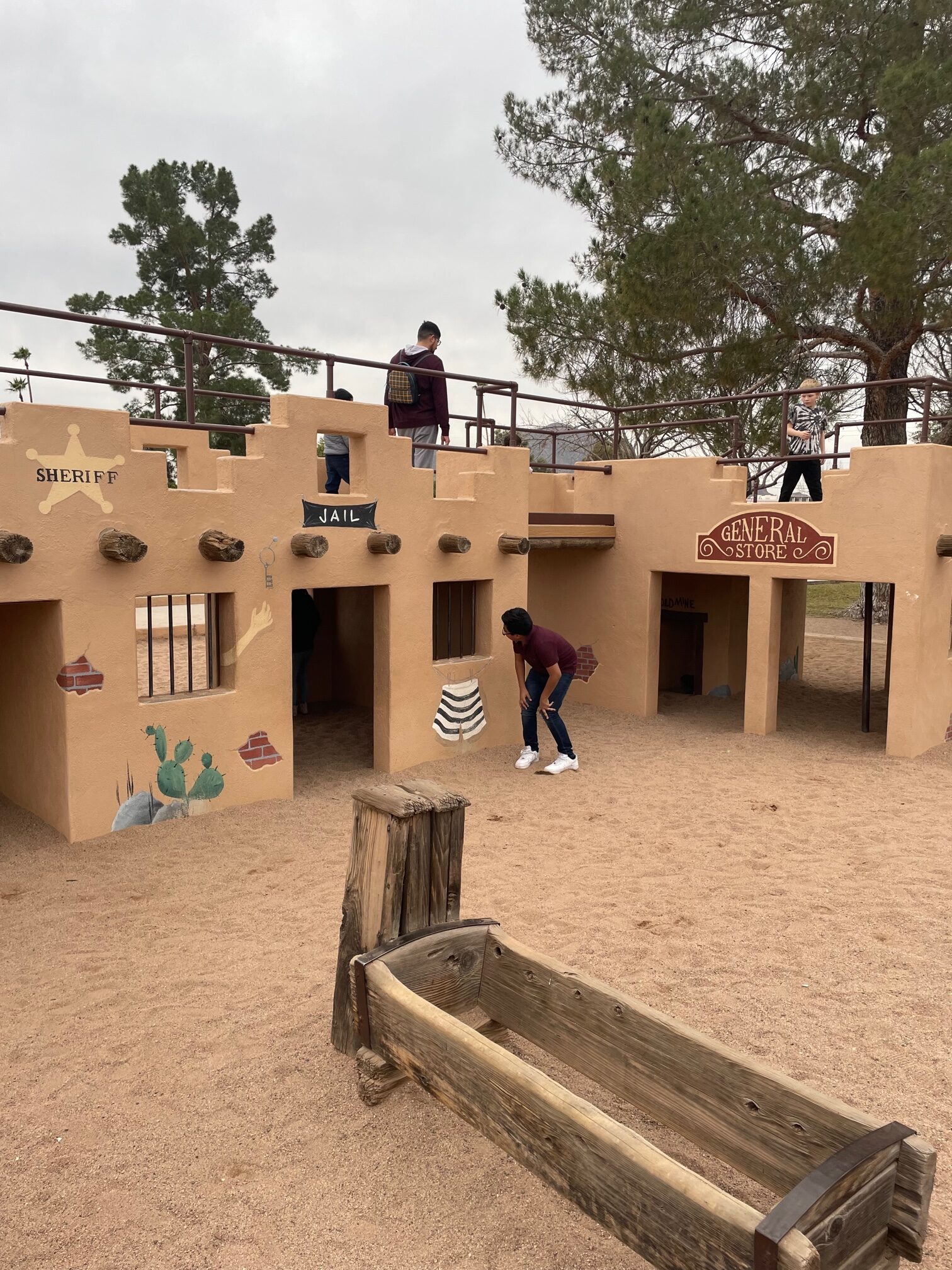 Wild West themed playground at McCormick-Stillman Railroad Park