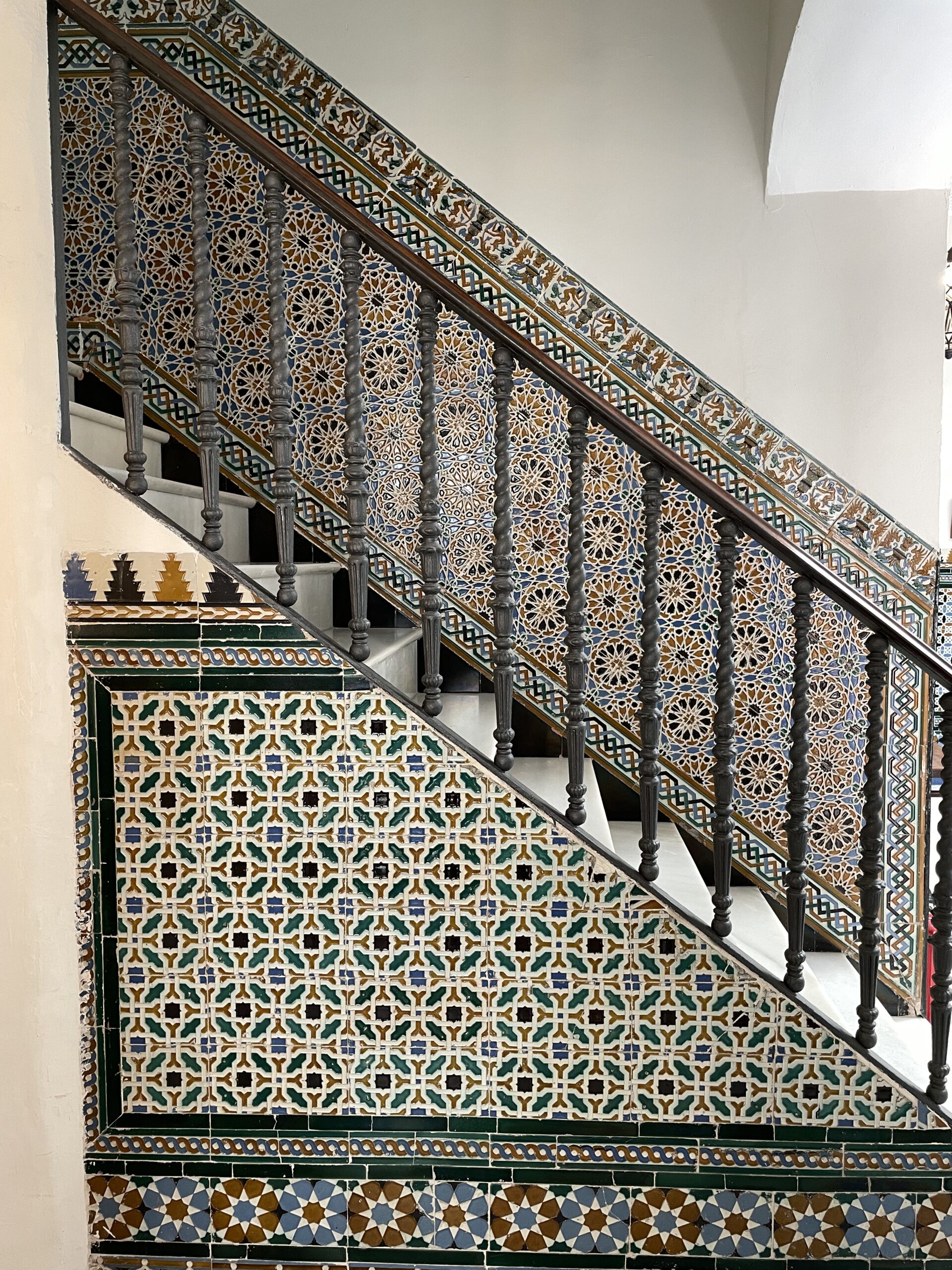 Intricate tile design at Hotel Amadeus