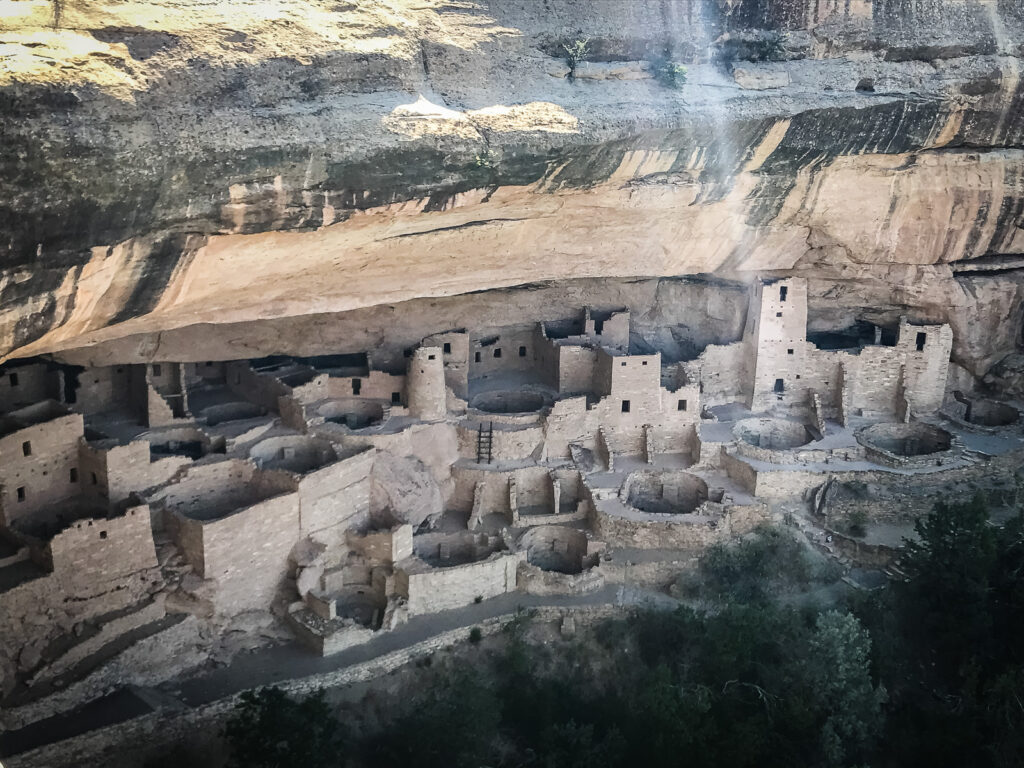Cliff dwellings at Mesa Verde National Park, a good vacation spot for families that want to combine history with the outdoors