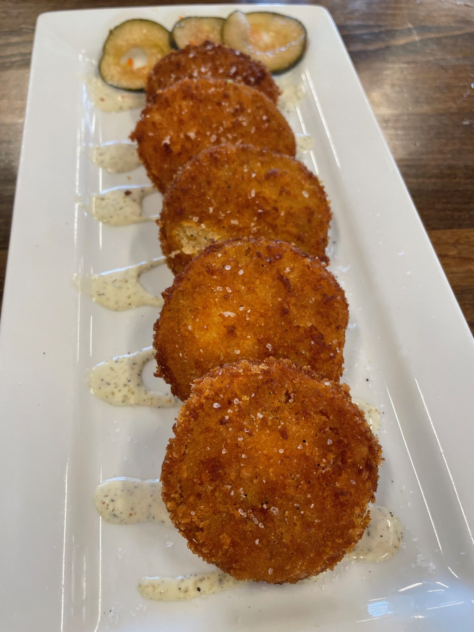 Fried green tomatoes at Four Friends Kitchen in Denver