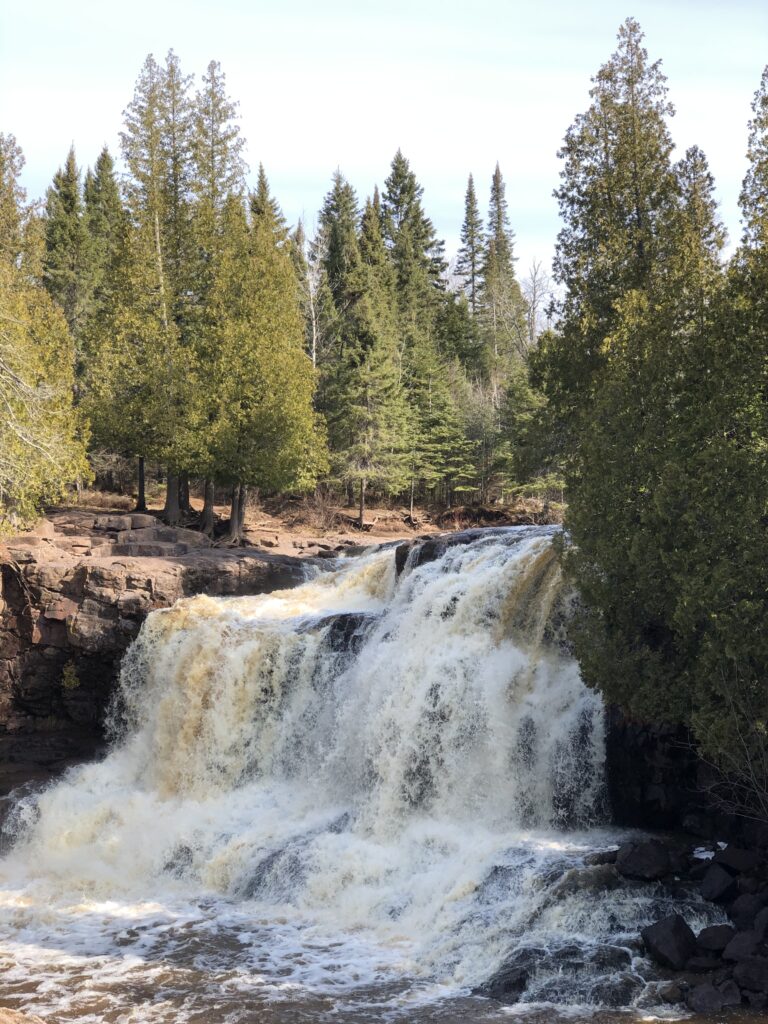 Gooseberry Falls on the shores of Lake Superior, a great place for families looking for a nature-focused summer vacation