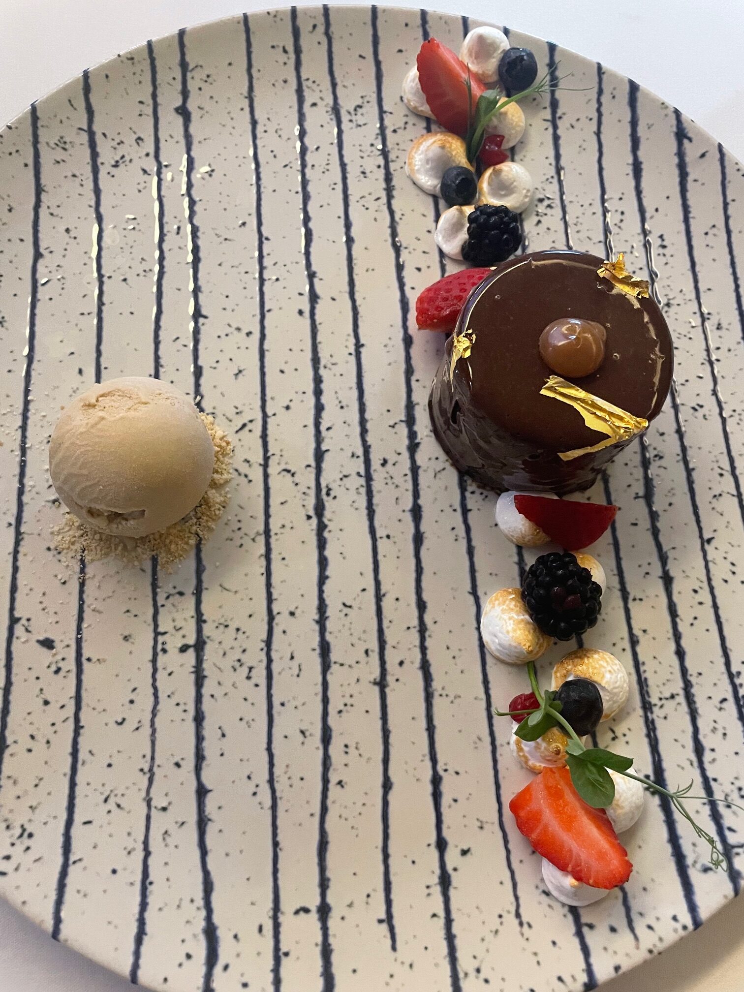 "Royal chocolate" dessert at Le Pressoir restuarant