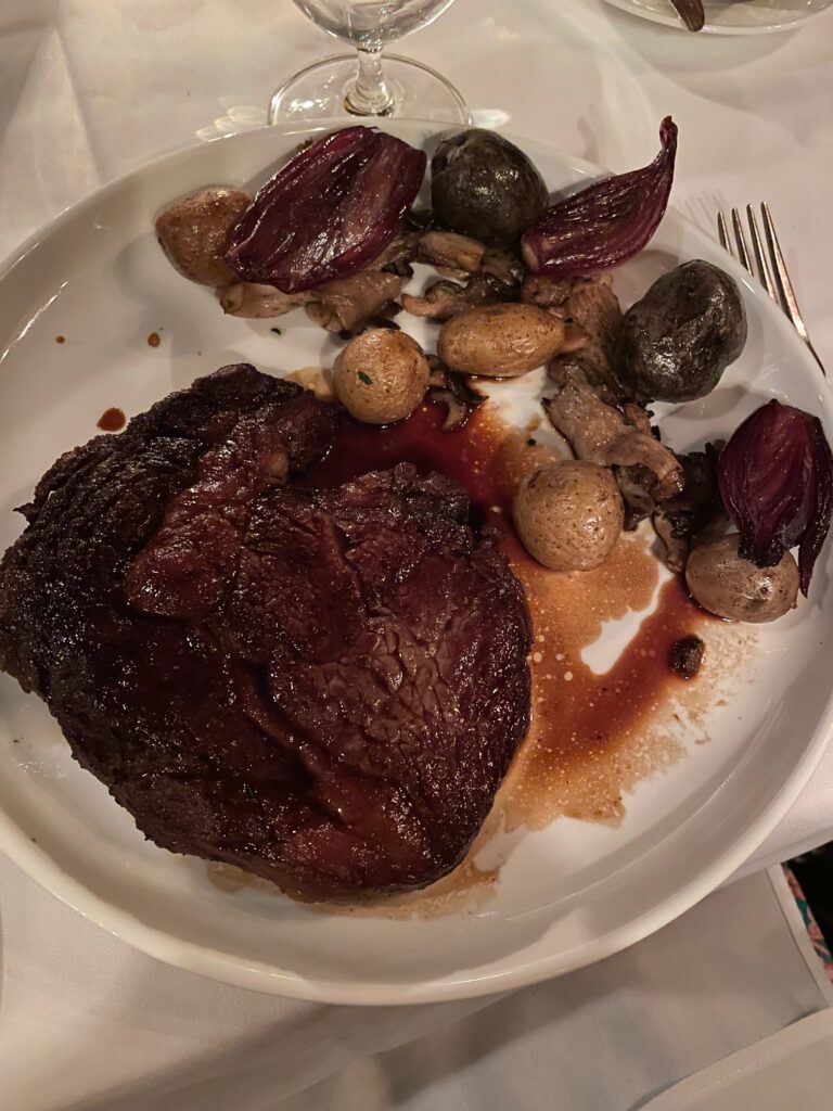 Steak at The Immigrant restaurant at The American Club in Kohler, Wisconsin