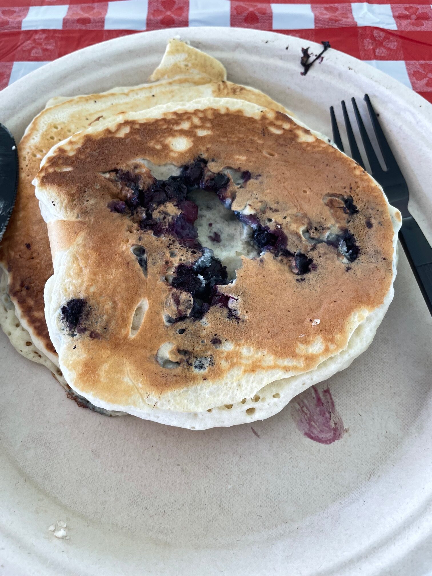 Blueberry pancakes at the Rotary breakfast