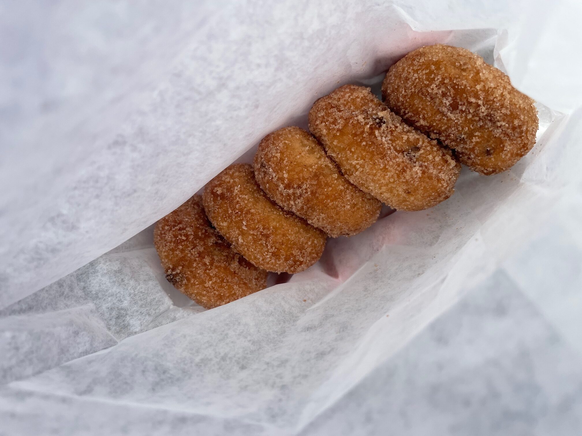 Mini apple cider donuts from Cafe Daisy, my favorite thing I ate at Disneyland