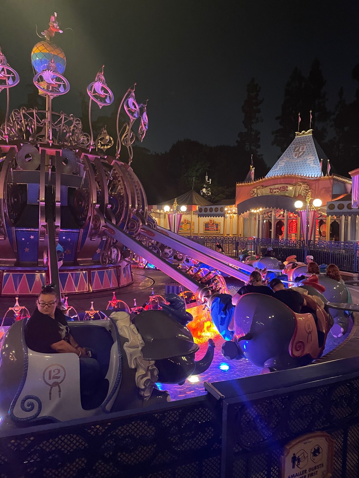 Dumbo the Flying Elephant ride at Disneyland