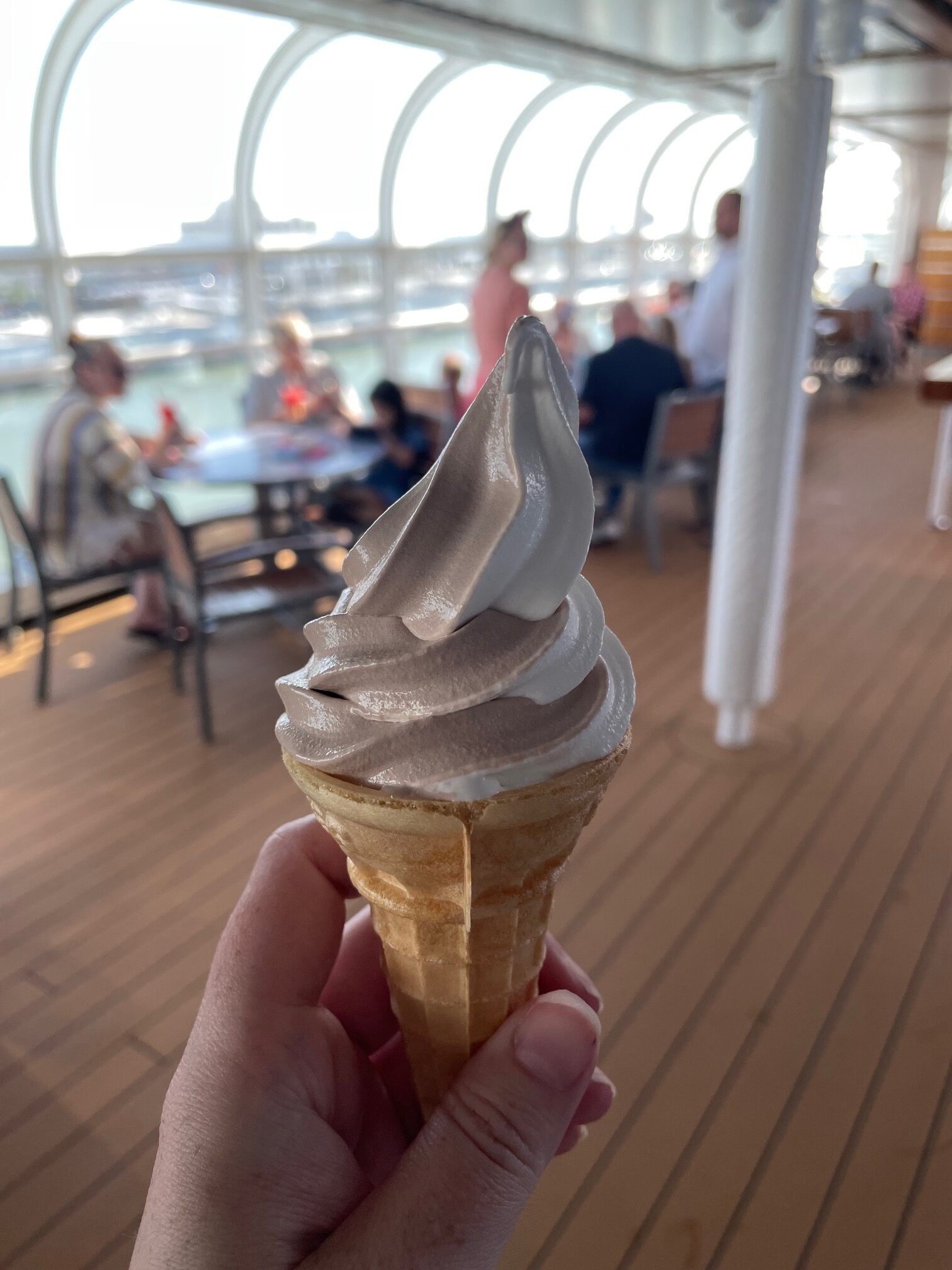 Soft serve ice cream from Eye-Scream on the Disney Magic