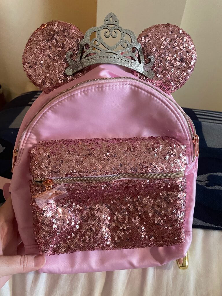 Souvenir backpack from Bibbidi Bobbidi Boutique on Disney Cruise Line