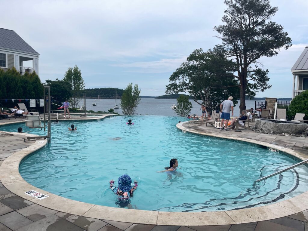 Infinity pool at the Bar Harbor Inn