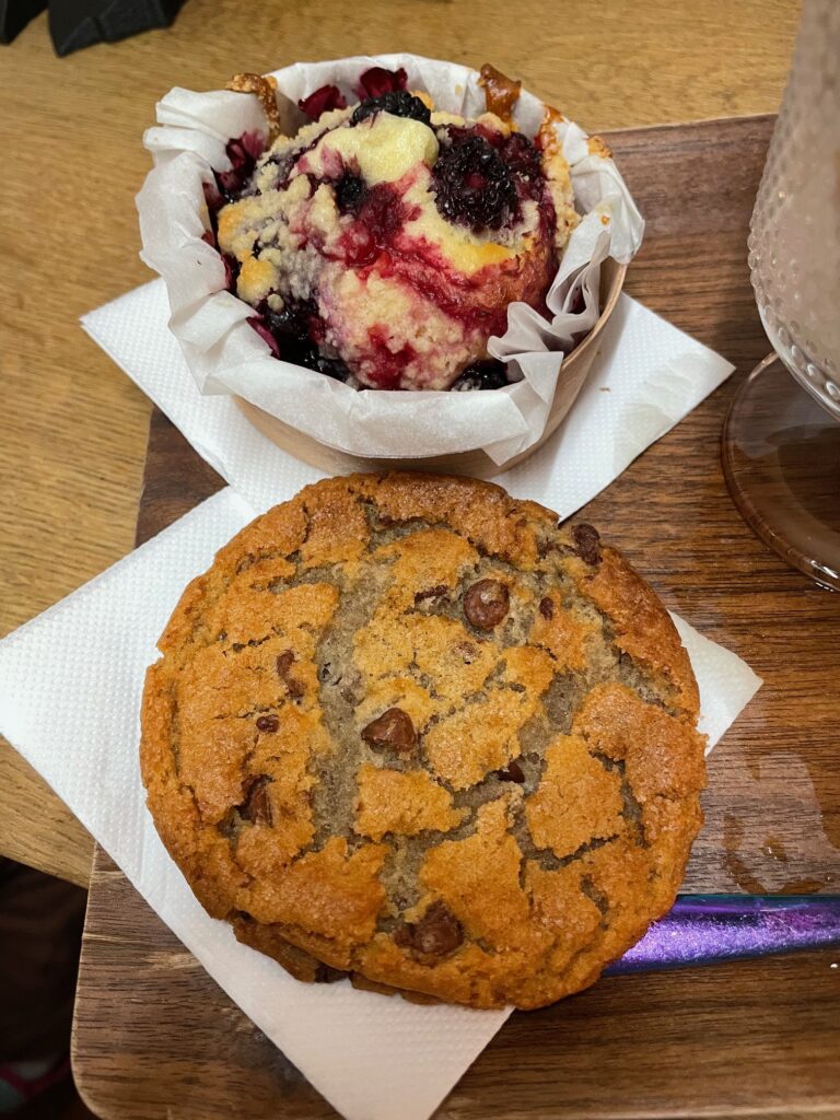 Pastries at DEES Speciality Coffe, a great spot for coffee and light breakfast in Bruges