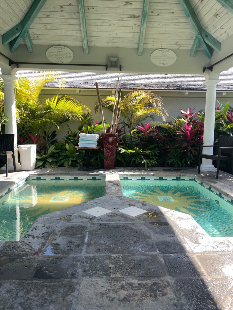 Plunge pools at Red Lane Spa at Beaches Turks and Caicos