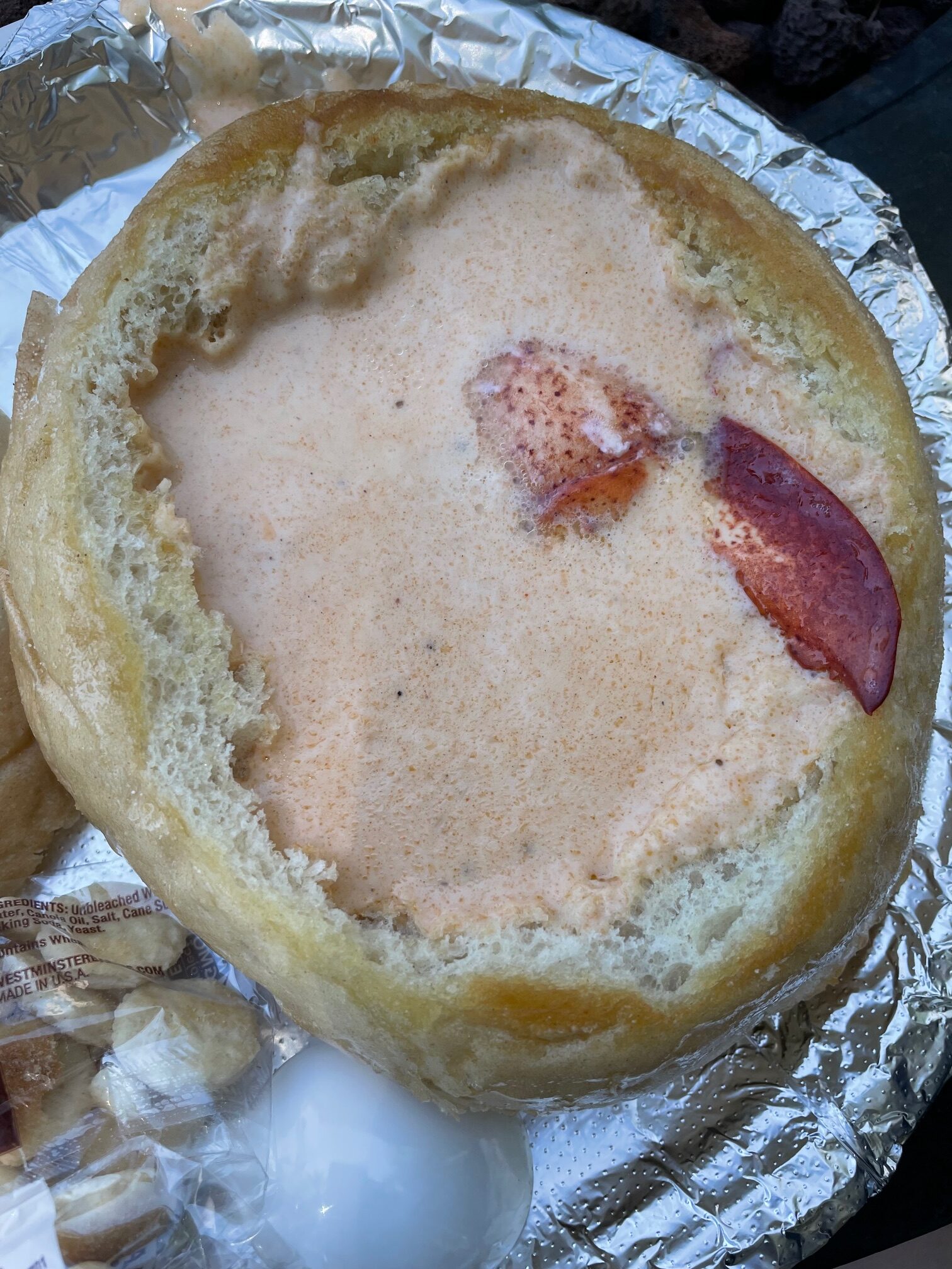 Lobster bisque at Travelin' Lobster on Mount Desert Island
