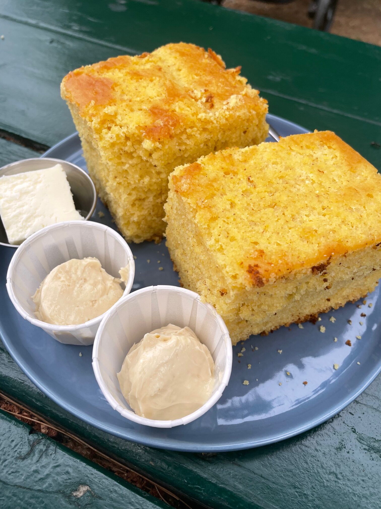 Cornbread, another standout dish at Abel's in Northeast Harbor