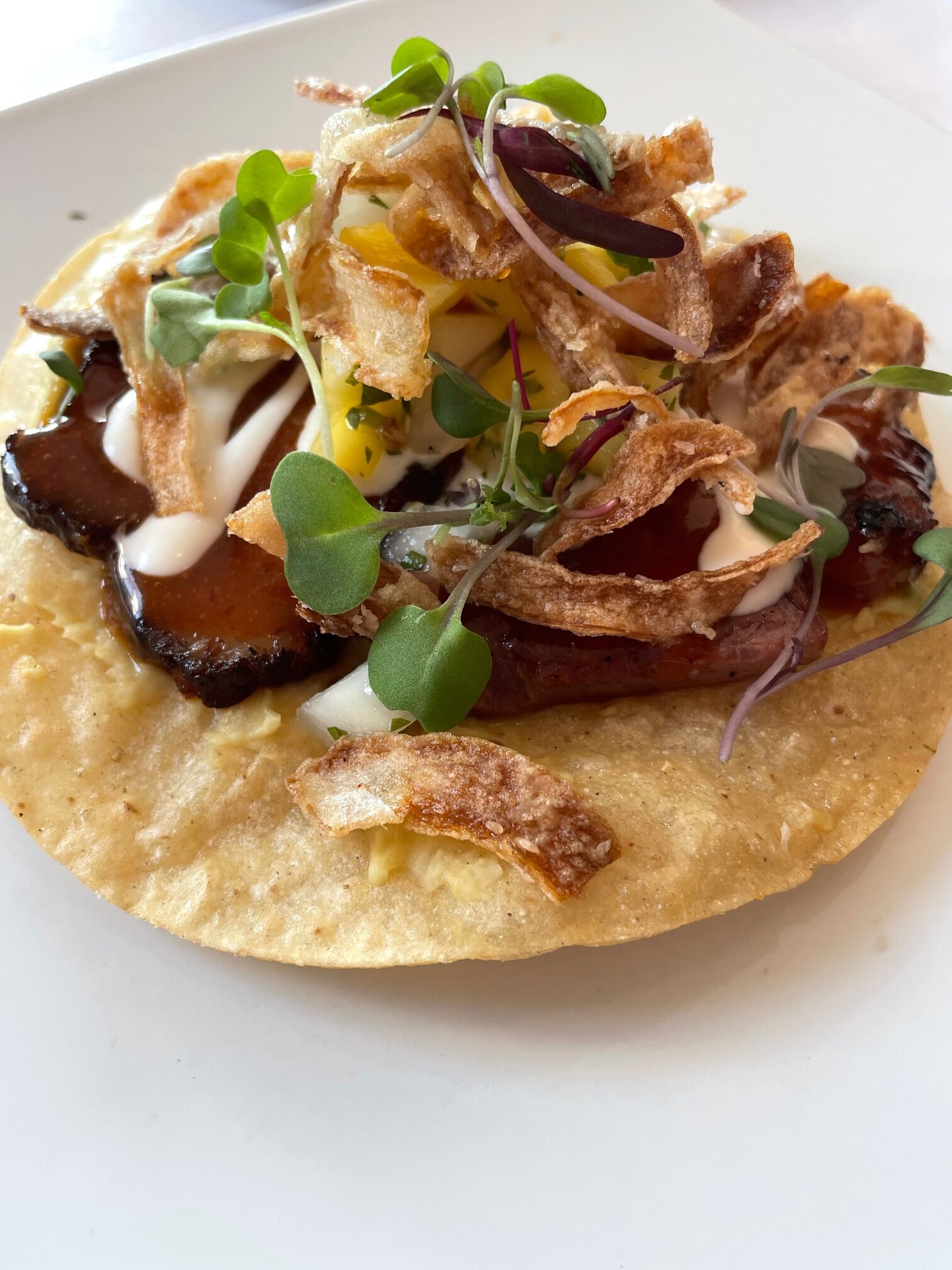 Tostadas appetizer at Havana, Bar Harbor's most upscale restaurant