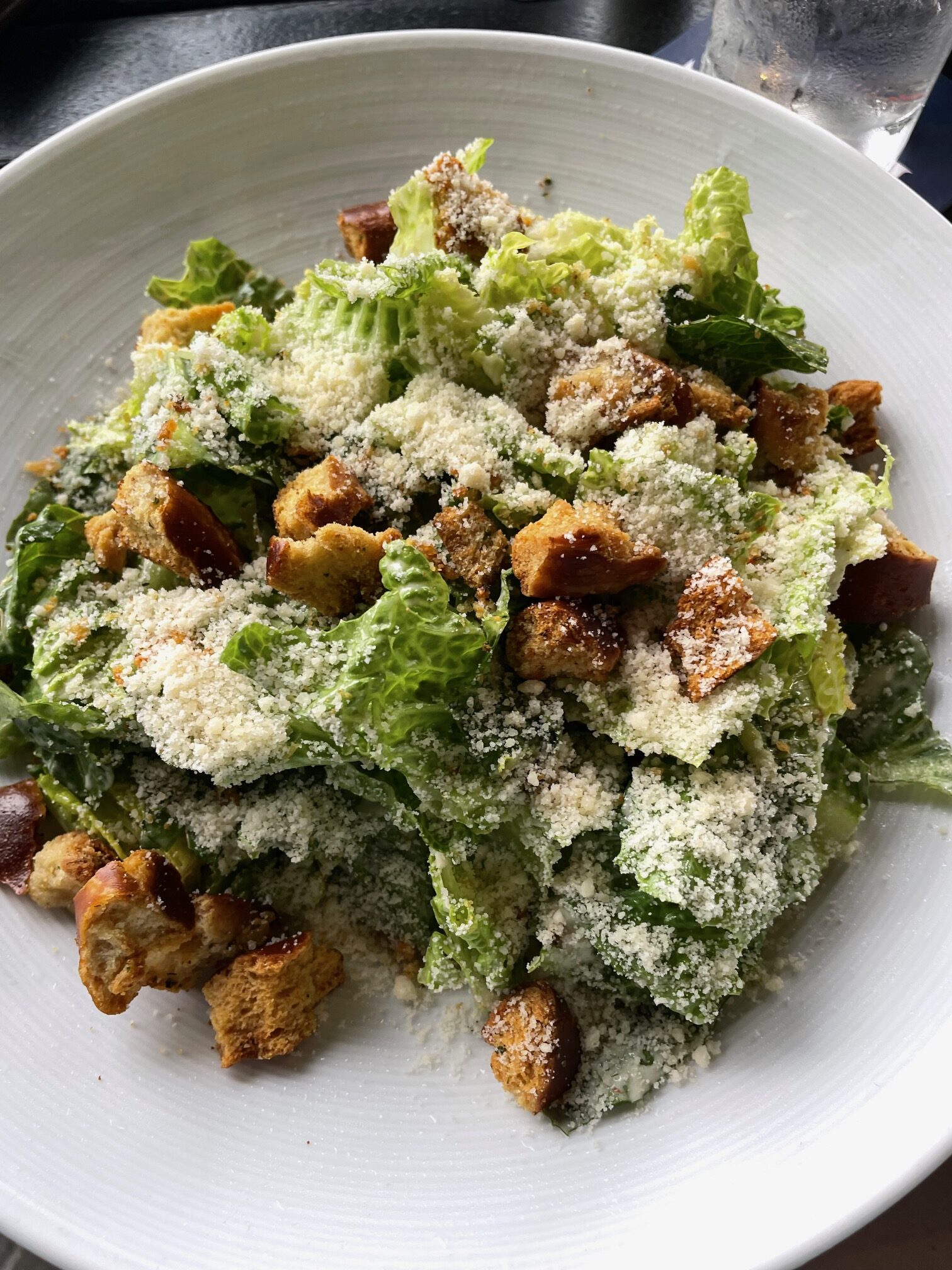 Caesar salad, one of the best dishes at Paddy's Irish Pub in Bar Harbor