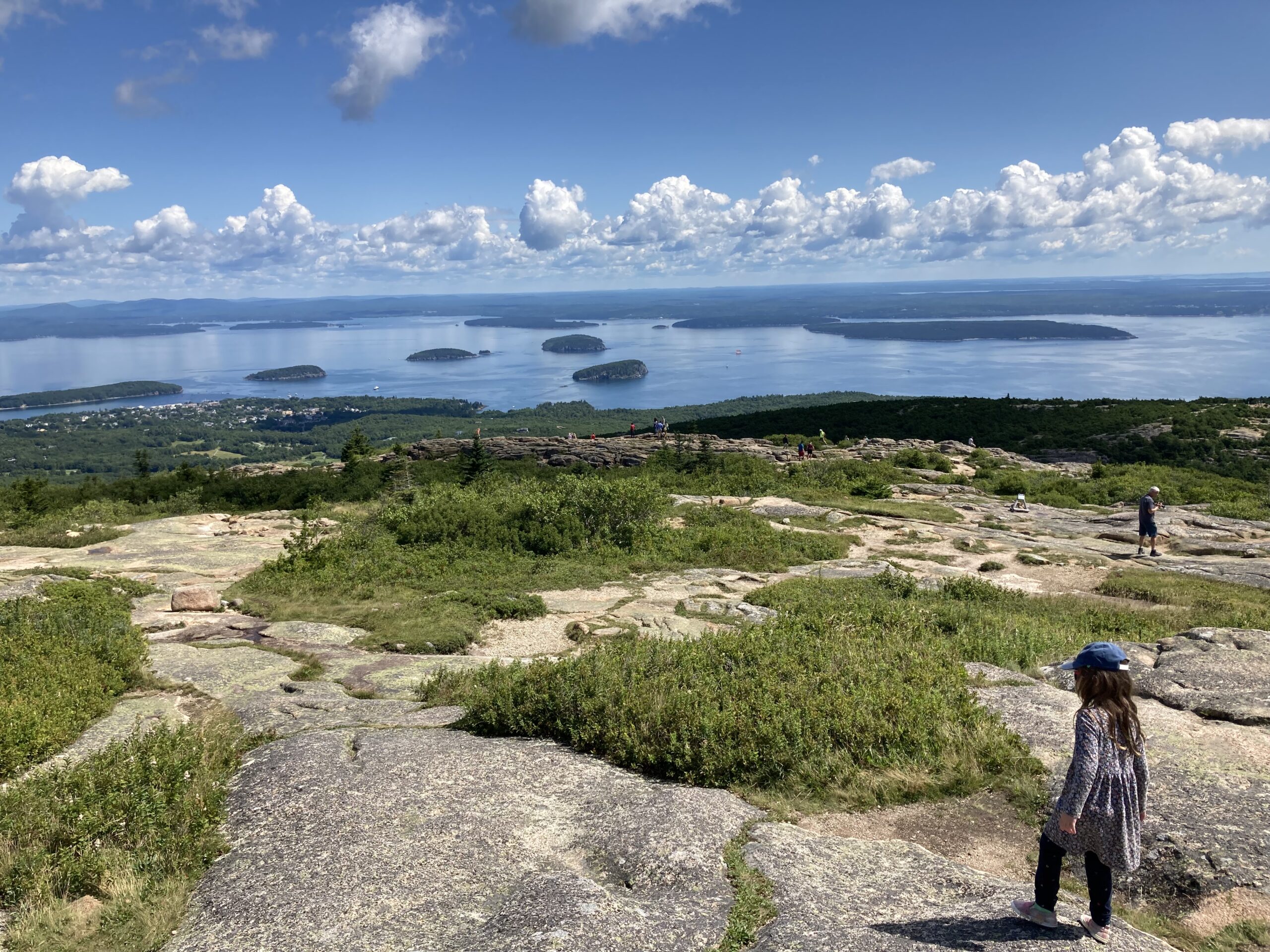 The view from the top of Cadillac Mountain, one of my favorite things to do with little kids in Acadia National Park
