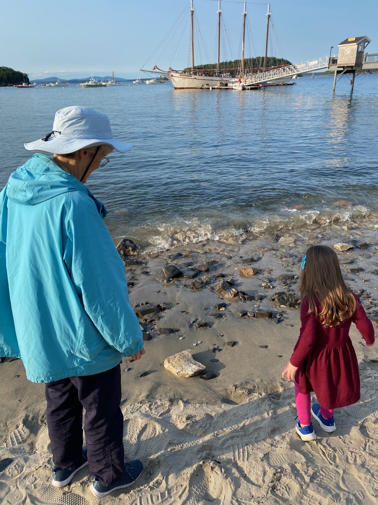 Bar Harbor's Town Beach, a fun place for kids to play