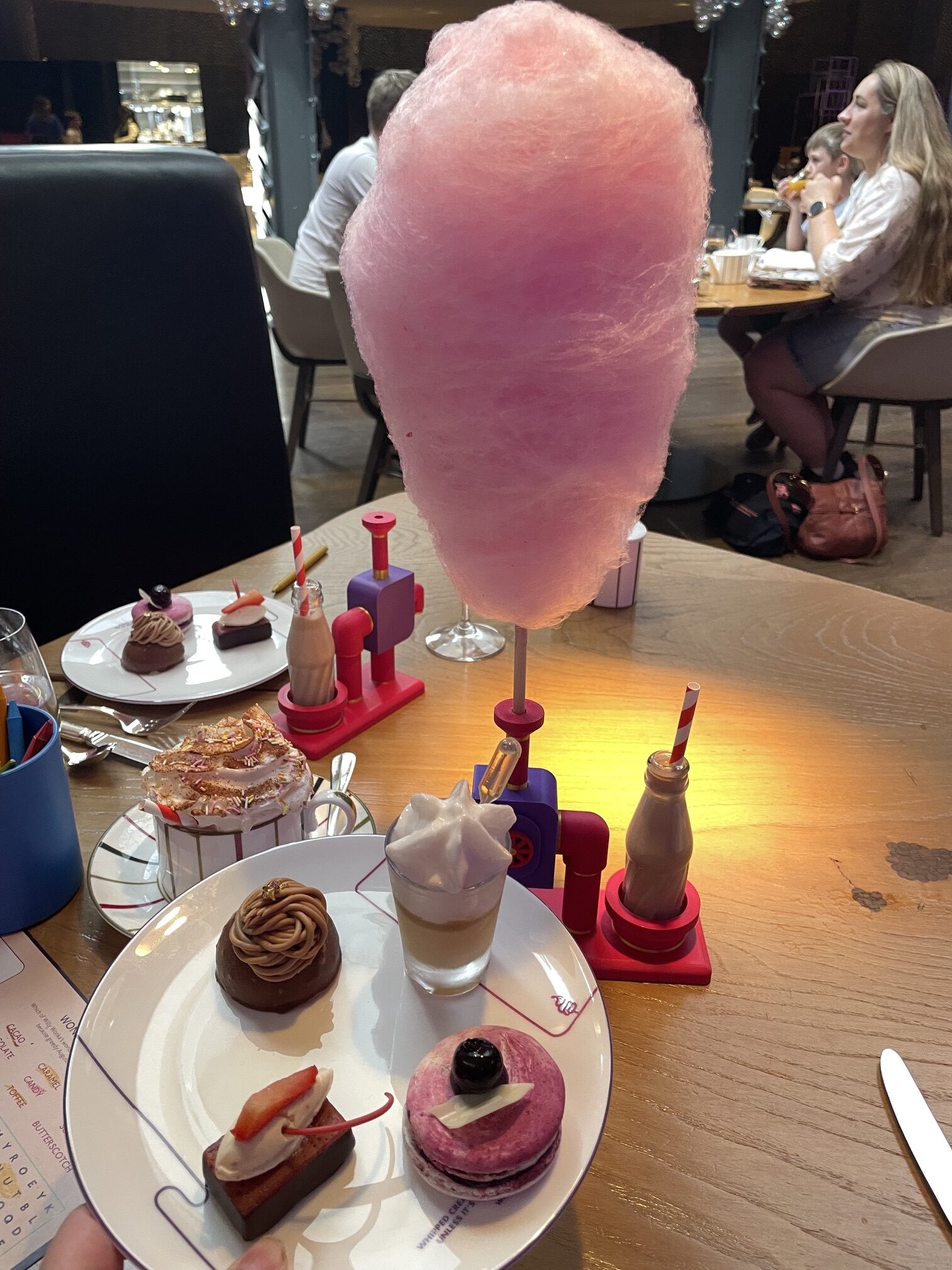 Willy Wonka desserts at the One Aldwych Hotel afternoon tea