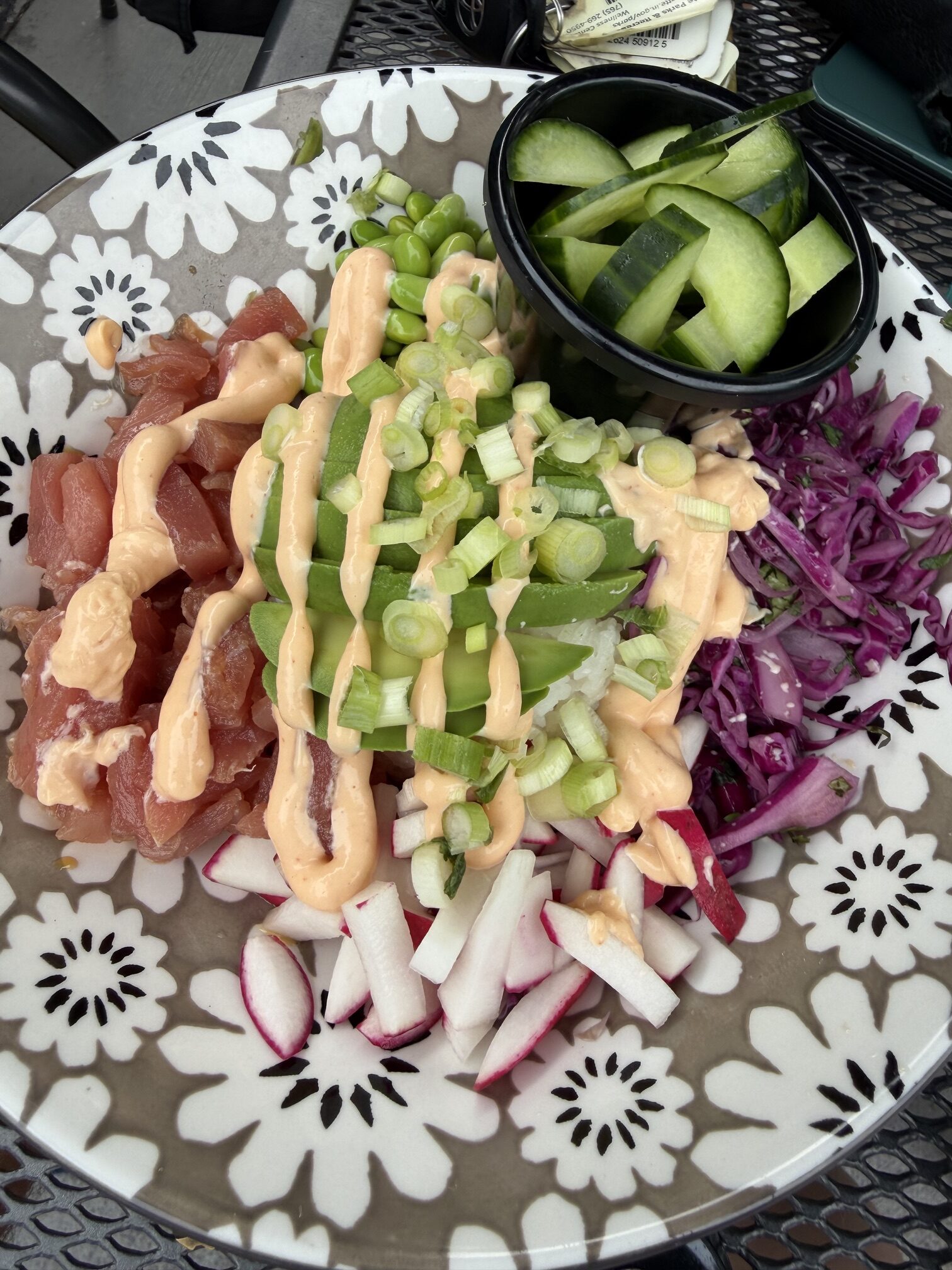 Poke bowl at Union Pier Social in southwest Michigan
