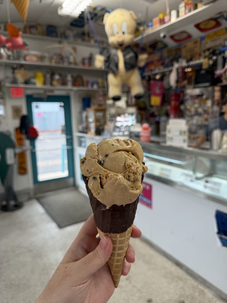 Ice cream at Oink's Dutch Treat in New Buffalo, Michigan